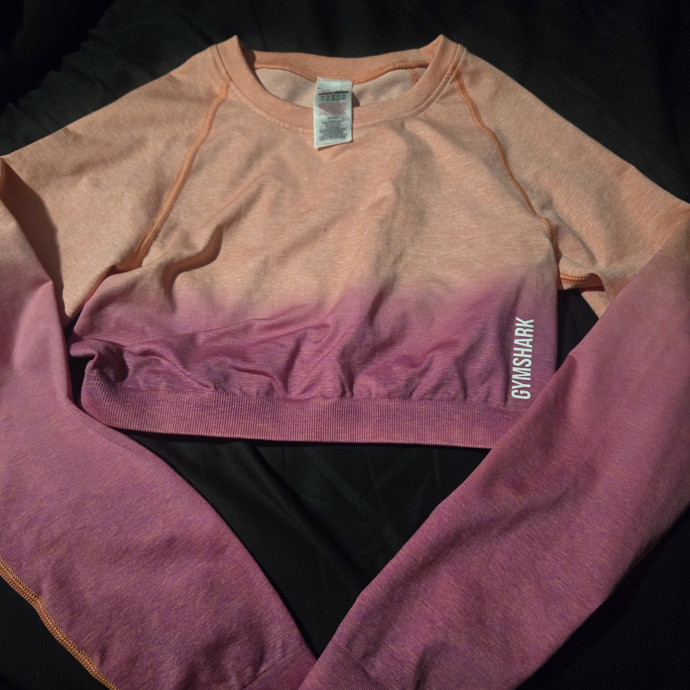 Gymshark Women's Ombre Sweater - Pink and Orange
